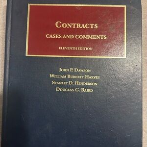 Contracts: Cases and Comments - Hardcover Law Text (Blue & Red)